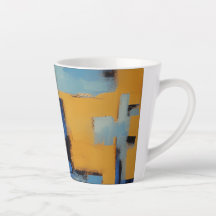 Blue and Yellow Shades Abstract Art