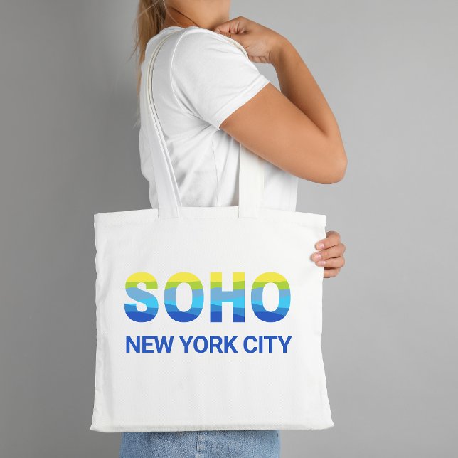 Blue and Yellow SOHO New York City Neighbourhoods Tote Bag (Creator Uploaded)