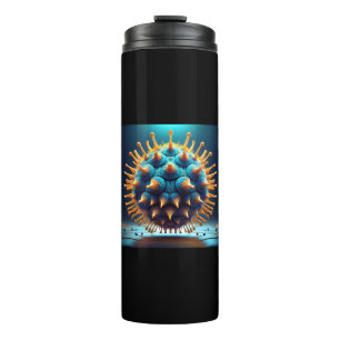 Blue And Yellow Spore Ball Thermal Tumbler