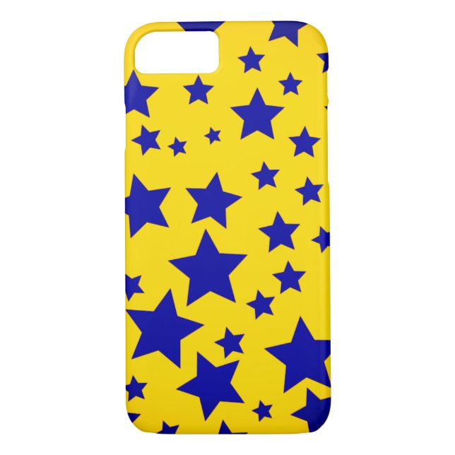 Blue and Yellow Stars Case-Mate iPhone Case (Back)