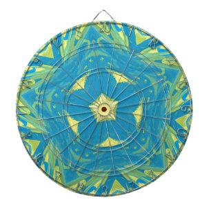 Blue and Yellow Stars Dartboard