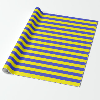 Blue and Yellow Stripes Wrapping Paper
