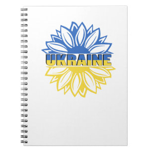 Blue and yellow sunflower. Ukrainian Notebook