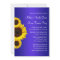 Blue and Yellow Sunflower Wedding Invitation