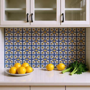  💛💙 Blue and yellow, symmetrical Azulejos  Tile