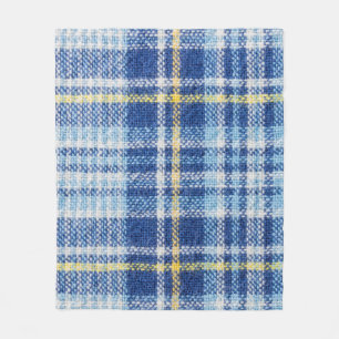 Blue and yellow tartan or plaid background for fas fleece blanket