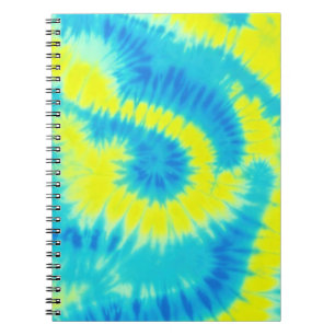 Blue and Yellow Tie Dye Notebook
