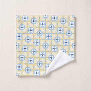 Blue and Yellow Tile Pattern Towel