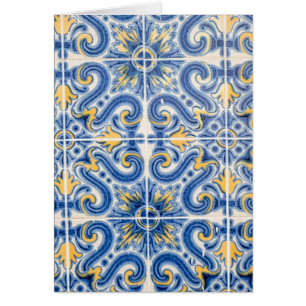 Blue and yellow tile, Portugal