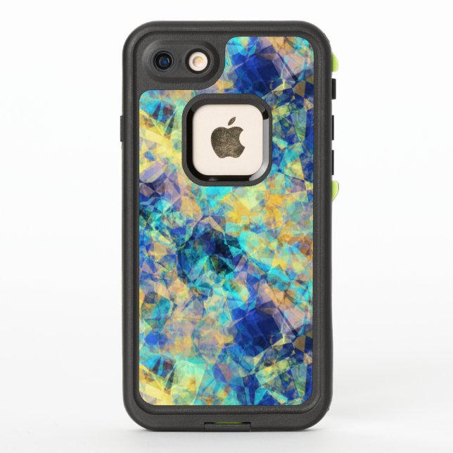 Blue and Yellow Tissue Montage LifeProof iPhone Case (Back)