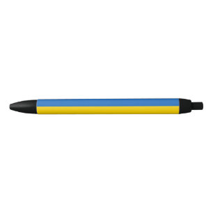 Blue and Yellow Ukraine  Black Ink Pen