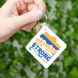 Blue and Yellow Ukraine Flag Key Ring