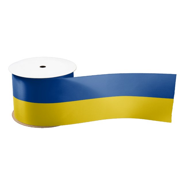 Blue and yellow Ukraine flag support ribbon Satin Ribbon (Spool)