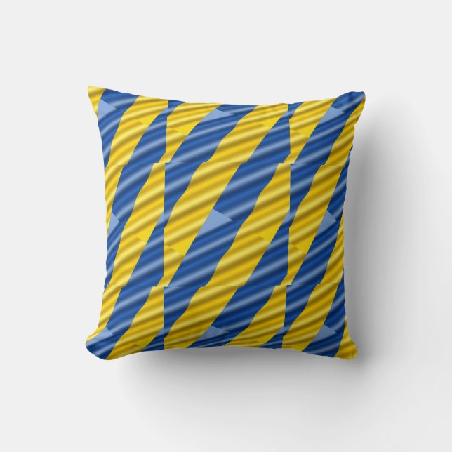Blue and Yellow Ukraine Inspirations Peace No War Cushion (Front)