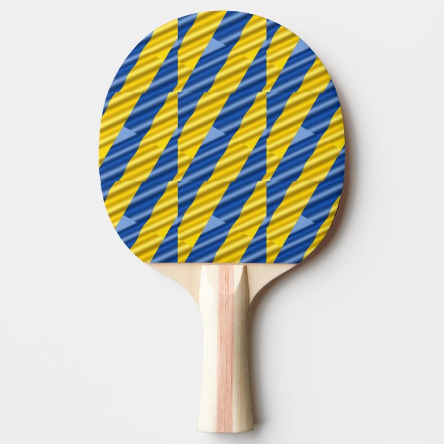Blue and Yellow Ukraine Inspirations Peace No War Ping Pong Paddle (Front)