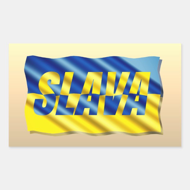 Blue and Yellow Ukraine Inspirations Peace No War Rectangular Sticker (Front)