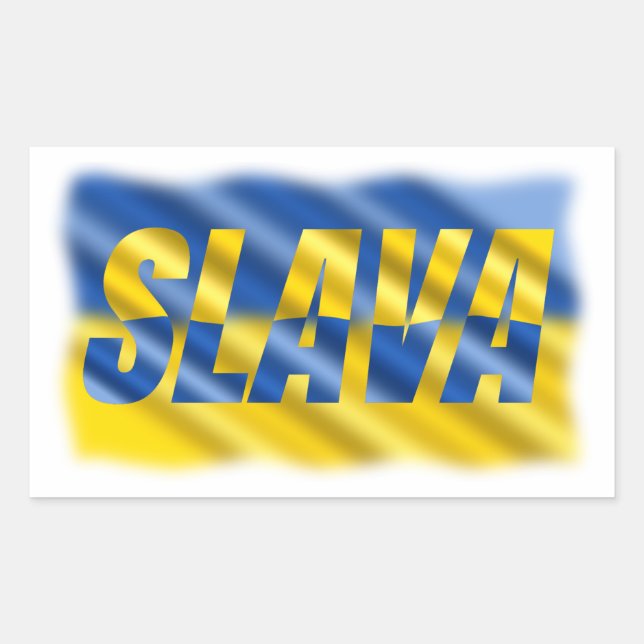 Blue and Yellow Ukraine Inspirations Peace No War Rectangular Sticker (Front)