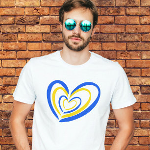 Blue and Yellow Ukraine Inspirations Peace No War T-Shirt