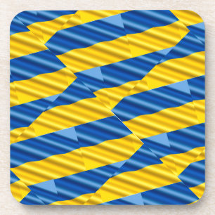Blue and Yellow Ukraine Inspired peace anti war Coaster
