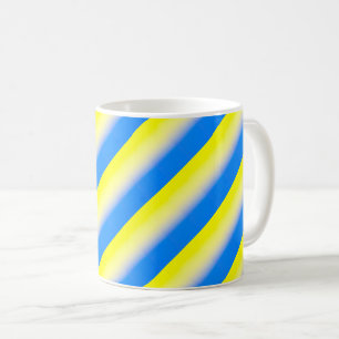 Blue and Yellow Ukraine Inspired peace anti war Coffee Mug