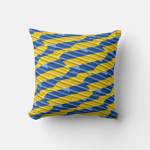 Blue and Yellow Ukraine Inspired peace anti war Cushion