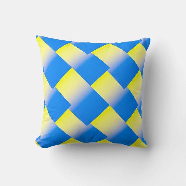 Blue and Yellow Ukraine Inspired peace anti war Cushion (Front)