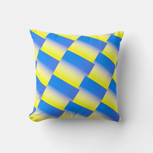 Blue and Yellow Ukraine Inspired peace anti war Cushion (Front)