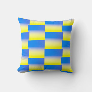 Blue and Yellow Ukraine Inspired peace anti war Cushion