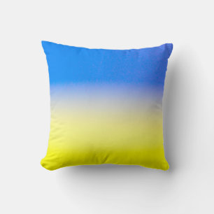 Blue and Yellow Ukraine Inspired peace anti war Cushion