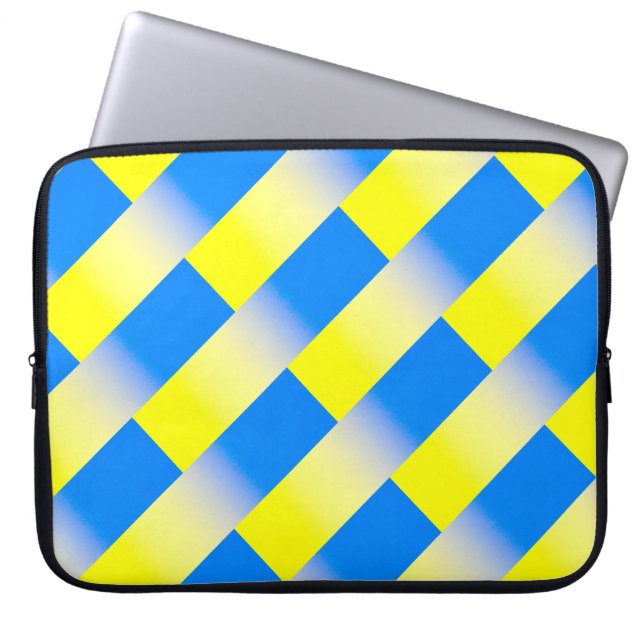 Blue and Yellow Ukraine Inspired peace anti war Laptop Sleeve (Front)
