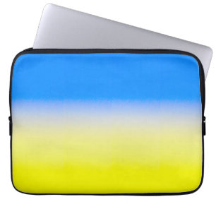 Blue and Yellow Ukraine Inspired peace anti war Laptop Sleeve