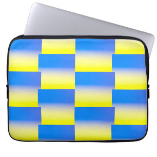 Blue and Yellow Ukraine Inspired peace anti war Laptop Sleeve