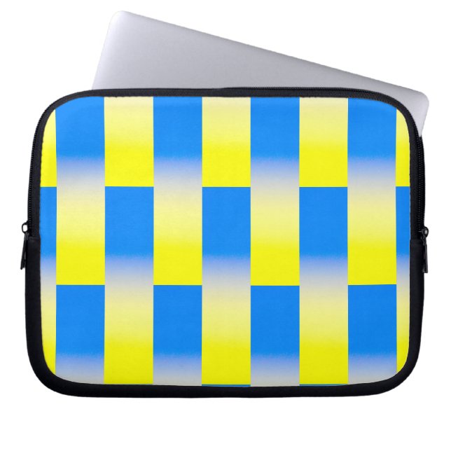 Blue and Yellow Ukraine Inspired peace anti war Laptop Sleeve (Front)