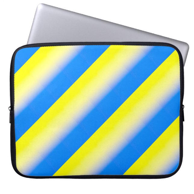 Blue and Yellow Ukraine Inspired peace anti war Laptop Sleeve (Front)