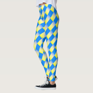 Blue and Yellow Ukraine Inspired peace anti war Leggings