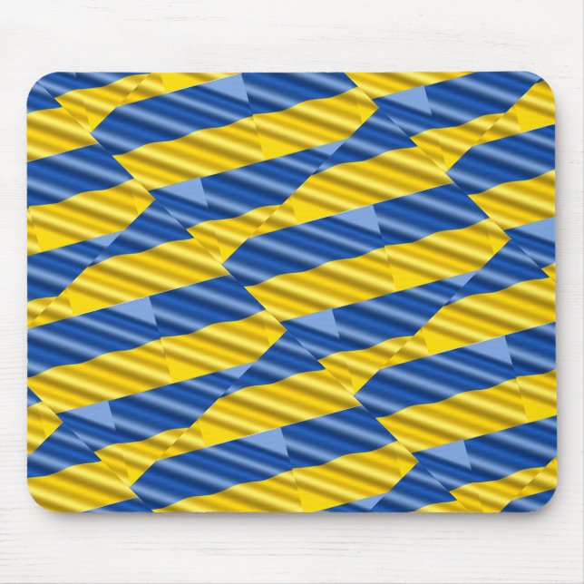 Blue and Yellow Ukraine Inspired peace anti war Mouse Mat (Front)