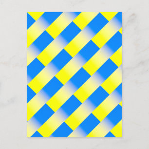 Blue and Yellow Ukraine Inspired peace anti war Postcard