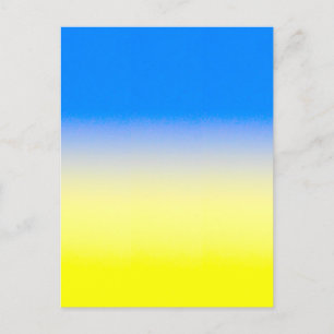 Blue and Yellow Ukraine Inspired peace anti war Postcard