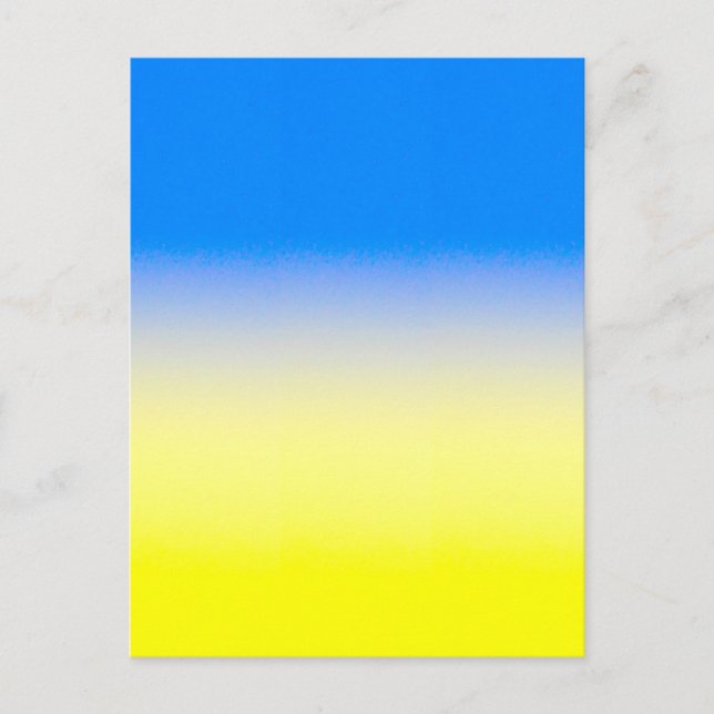 Blue and Yellow Ukraine Inspired peace anti war Postcard (Front)