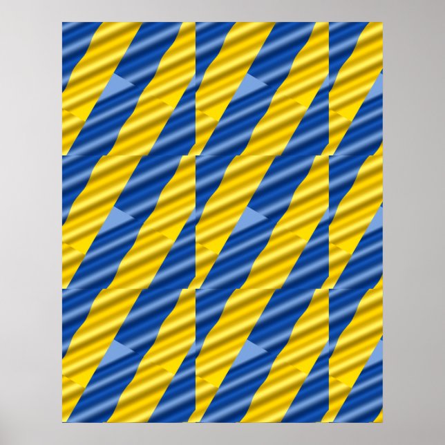 Blue and Yellow Ukraine Inspired peace anti war Poster (Front)