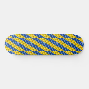 Blue and Yellow Ukraine Inspired Peace Anti War Skateboard