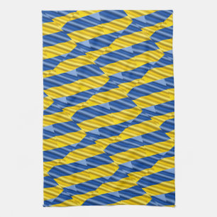 Blue and Yellow Ukraine Inspired peace anti war Tea Towel