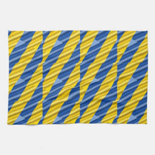 Blue and Yellow Ukraine Inspired peace anti war Tea Towel
