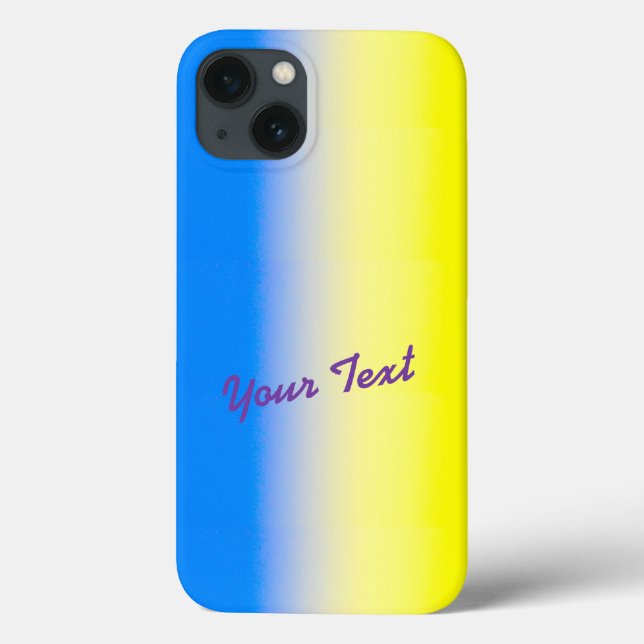 Blue and Yellow Ukraine Inspired peace custom text Case-Mate iPhone Case (Back)