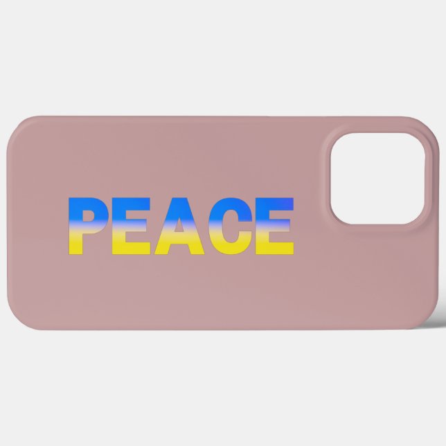 Blue and Yellow Ukraine Inspired Peace No War Case-Mate iPhone Case (Back (Horizontal))