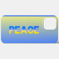Blue and Yellow Ukraine Inspired Peace No War
