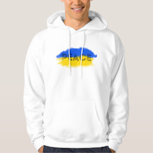 Blue and Yellow Ukraine Inspired Peace No War Hoodie