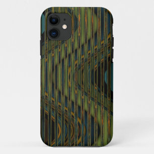 blue and yellow waves texture iPhone 11 case
