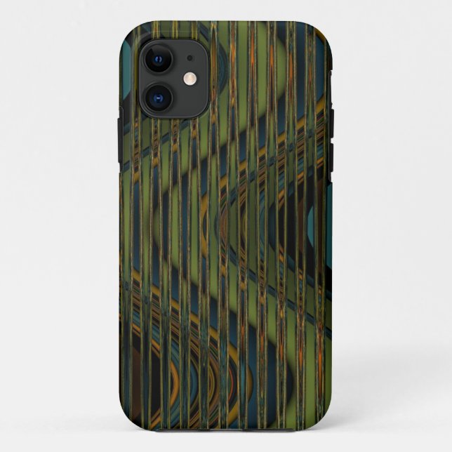 blue and yellow waves texture Case-Mate iPhone case (Back)