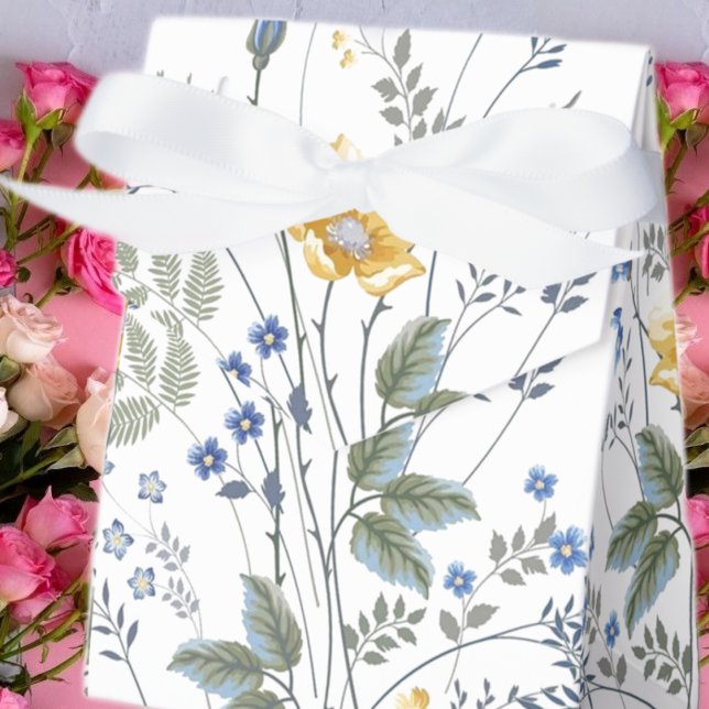 Blue and yellow wildflower Favour Box (Creator Uploaded)